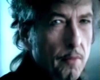 Bob Dylan (screen grab from Victoria's Secret commercial).