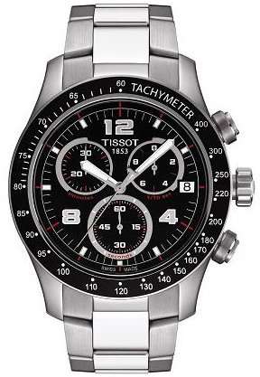 Tissot Men's T0394171105700 Tissot V8 Black Chronograph Dial Watch