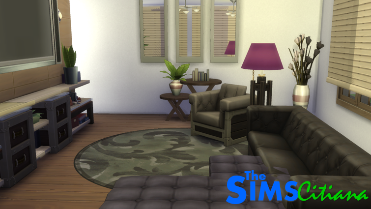Simscitiana: sala de tv contemporânea the sims 4 Sala simples e moderna