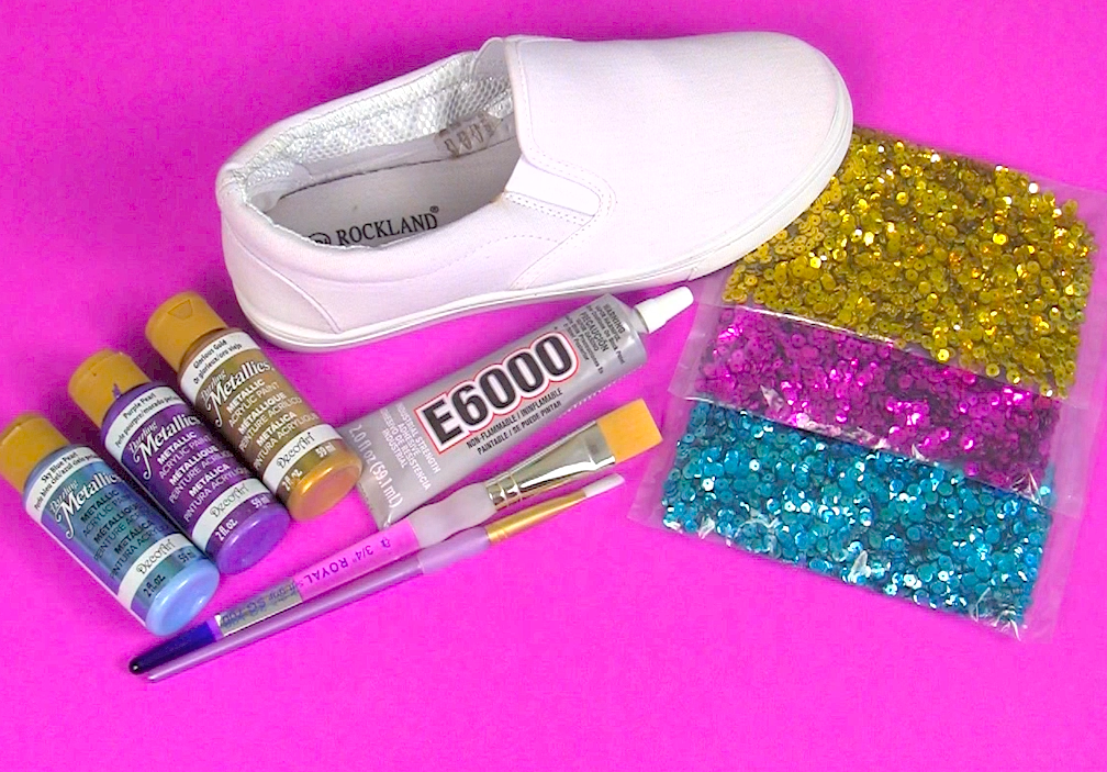 Mark Montano Sparkly Sequin Shoes DIY