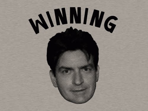 winning charlie sheen gif. charlie sheen winning shirt. winning charlie sheen gif.