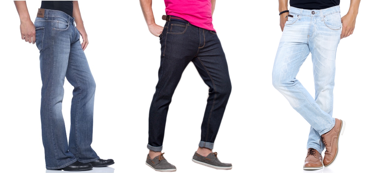 tipos de calças masculinas jeans
