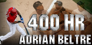 Adrian Beltre llega a los 400 jonrones de por vida. 