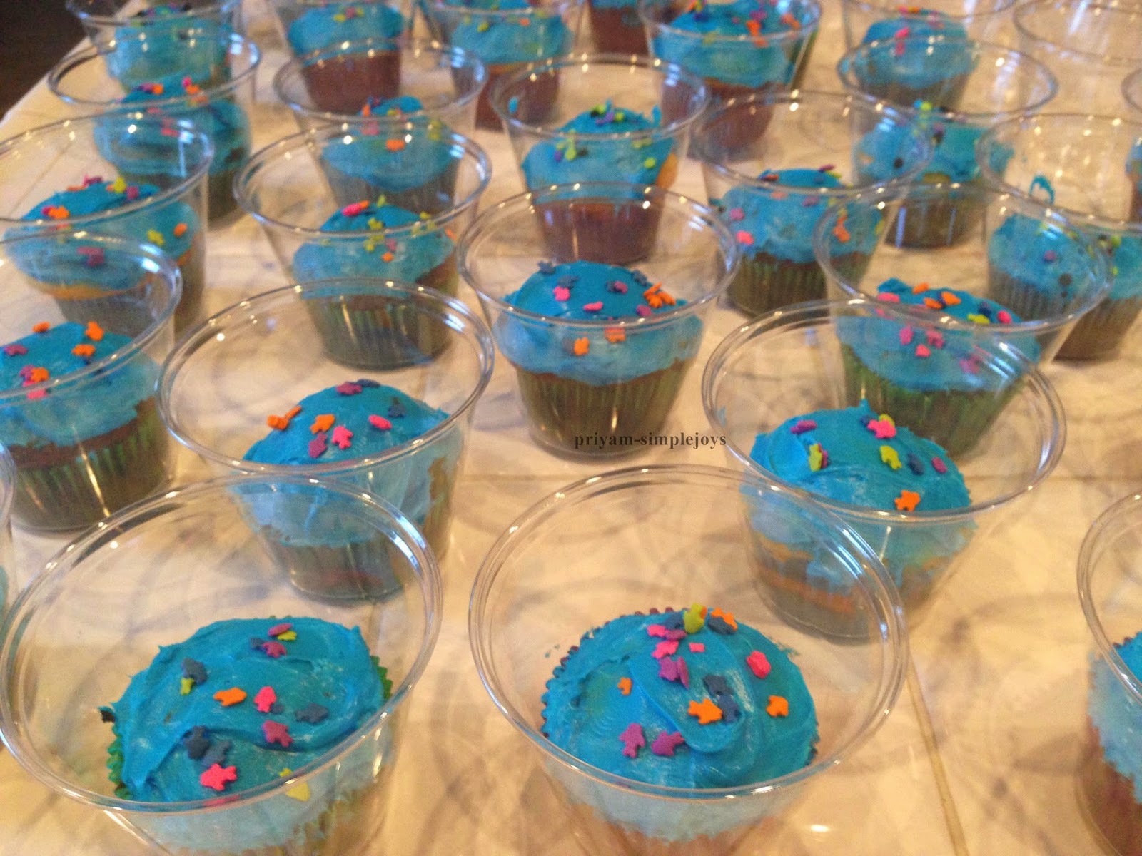 SimpleJoys Wrapping a cupcake.