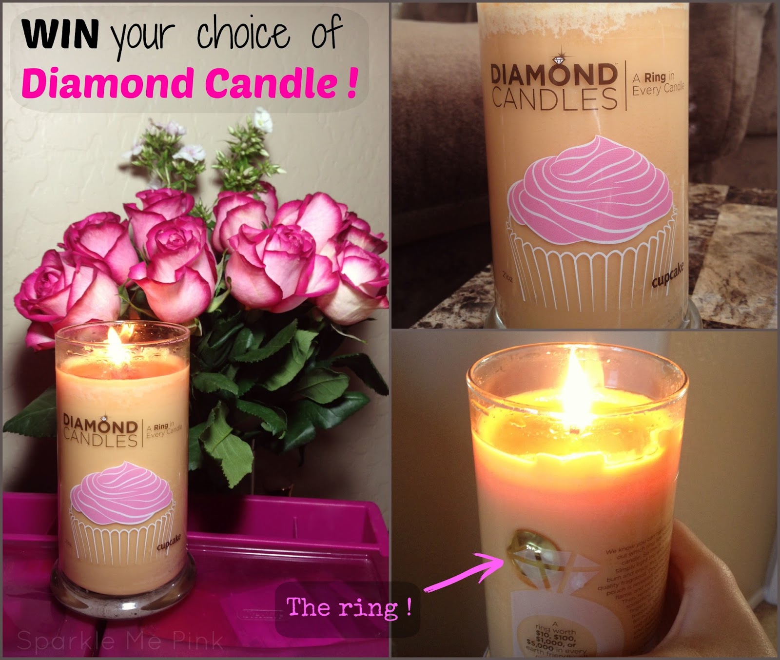 Sparkle Me Pink My First Diamond Candle