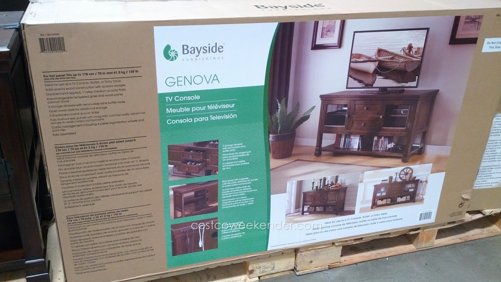 Bayside Furnishings Genova TV Console Costco Weekender