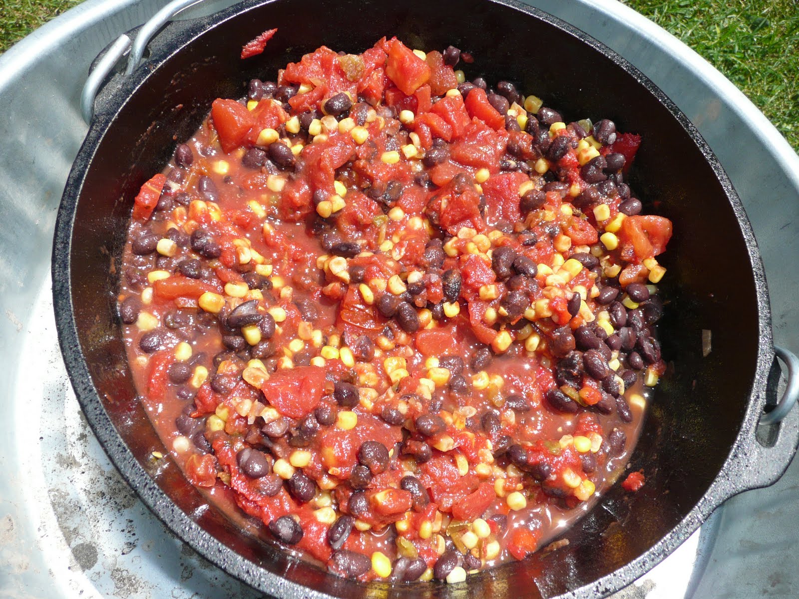 Everyday Dutch Oven Camper's Black Bean Chili