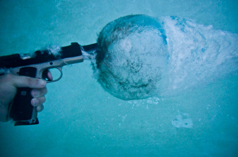 This is What Happens When you Shoot a Gun Underwater! Round the 