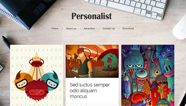 personalist gridded template