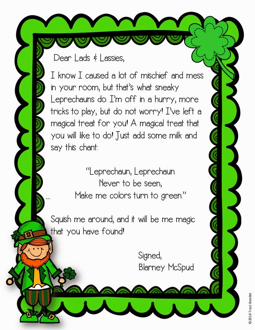 The Bender Bunch Freebies for a Last Minute Leprechaun Visit