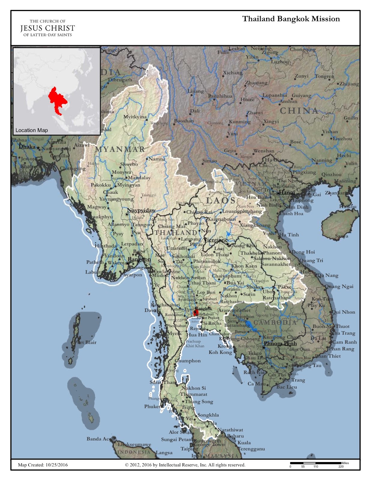 Thailand Bangkok Mission Map