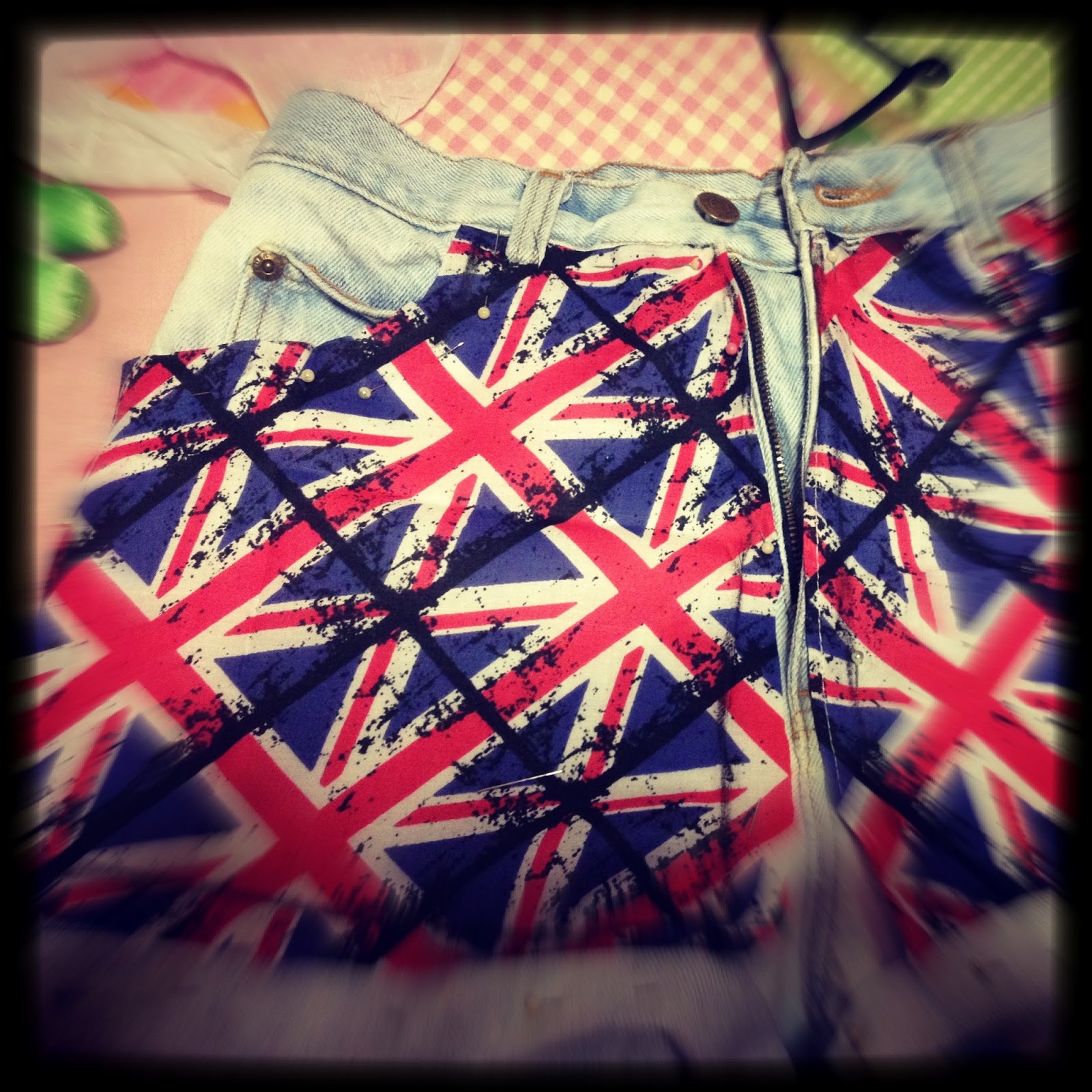 Tiffany T. DIY DIY High Waisted Union Jack Shorts