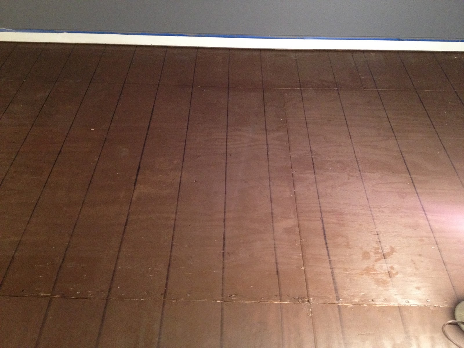 General Splendour Ugly carpet gone I painted underlayment to look