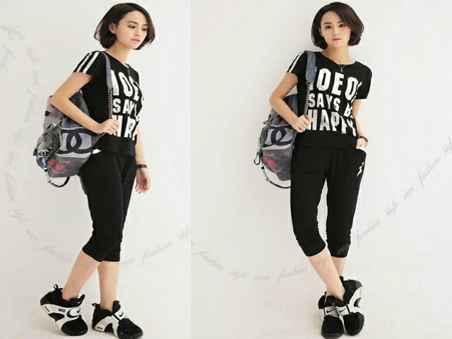 setelan happy 68rb bahan spandek fit l ready my best setelan happy 68rb bahan spandek fit l ready my best
