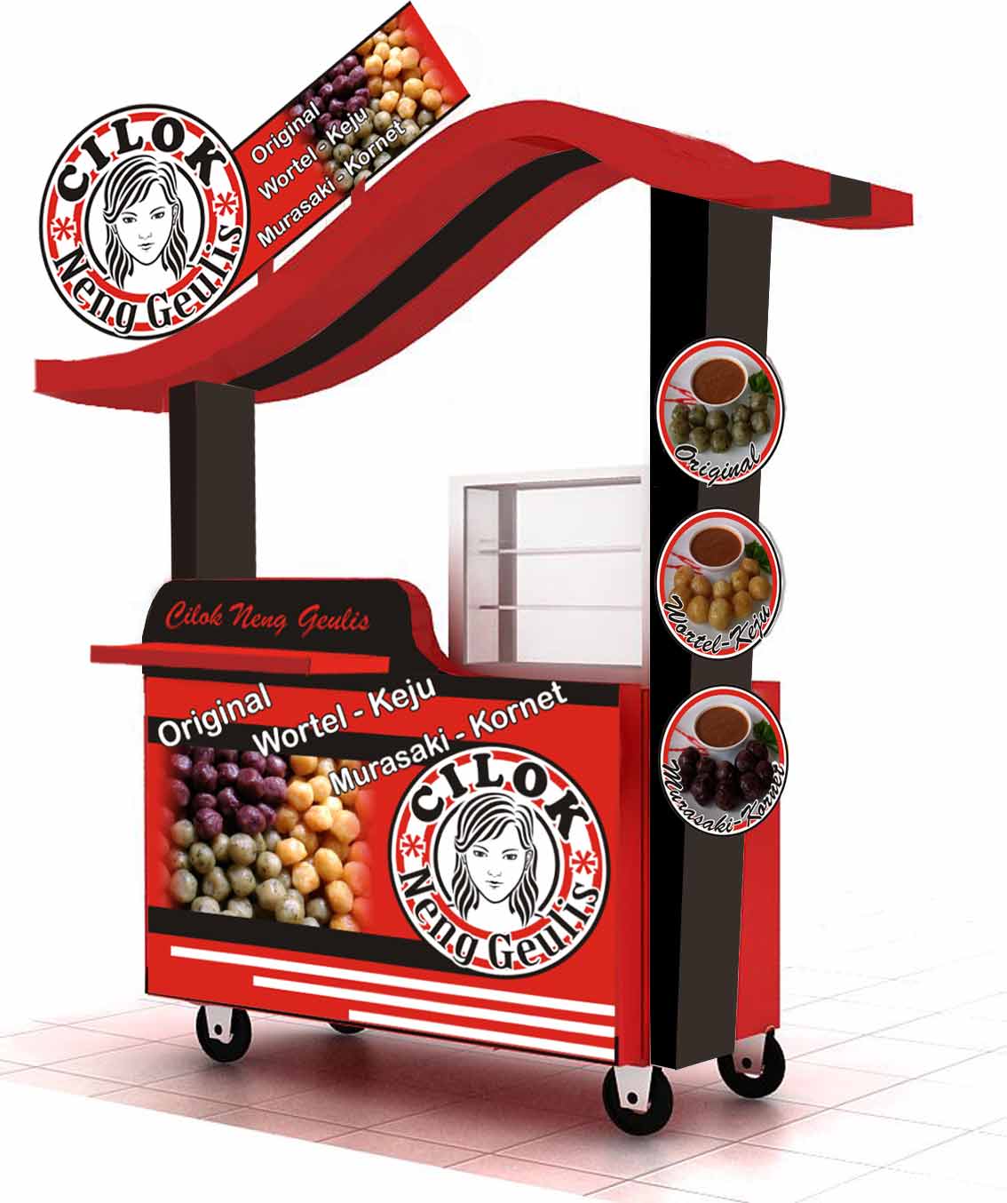 Jenis gerobak jualan - Display Waralaba