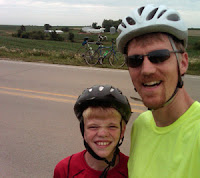 Biking in Iowa with my main man Ian