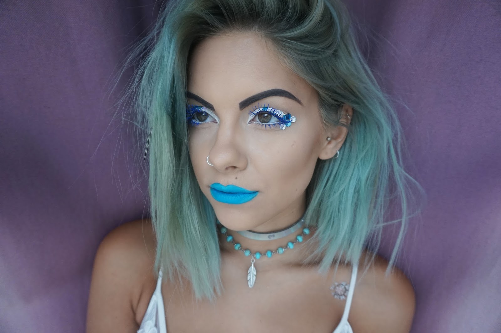 Blue Mermaid Makeup Tutorial - wide 7
