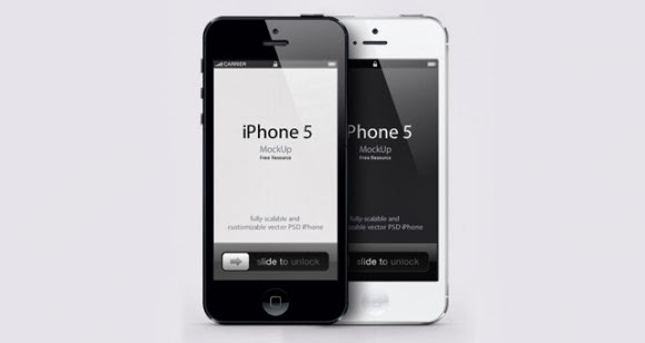 iPhone 5 PSD Vector Mockup iPhone 5 PSD Vector Mockup