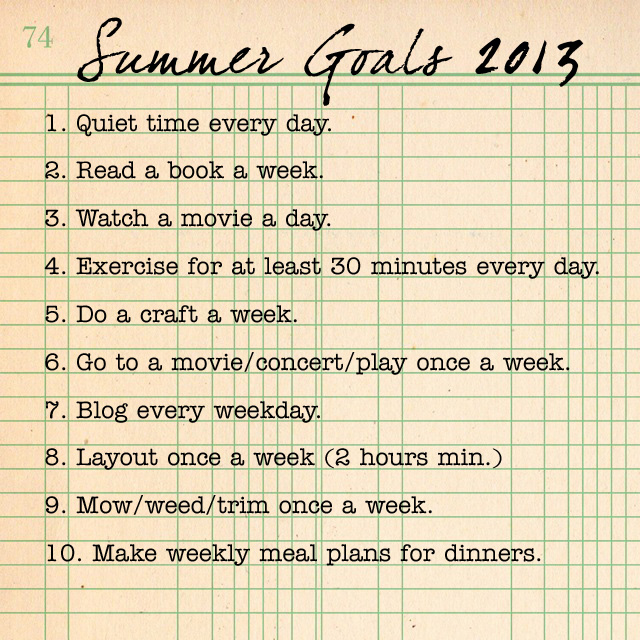 work goals ideas