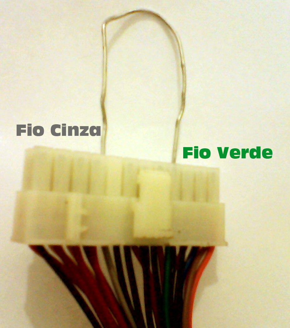 TUTORIAIS HARDWARE TESTAR FONTE ALIMENTAÇÃO COM CLIPS