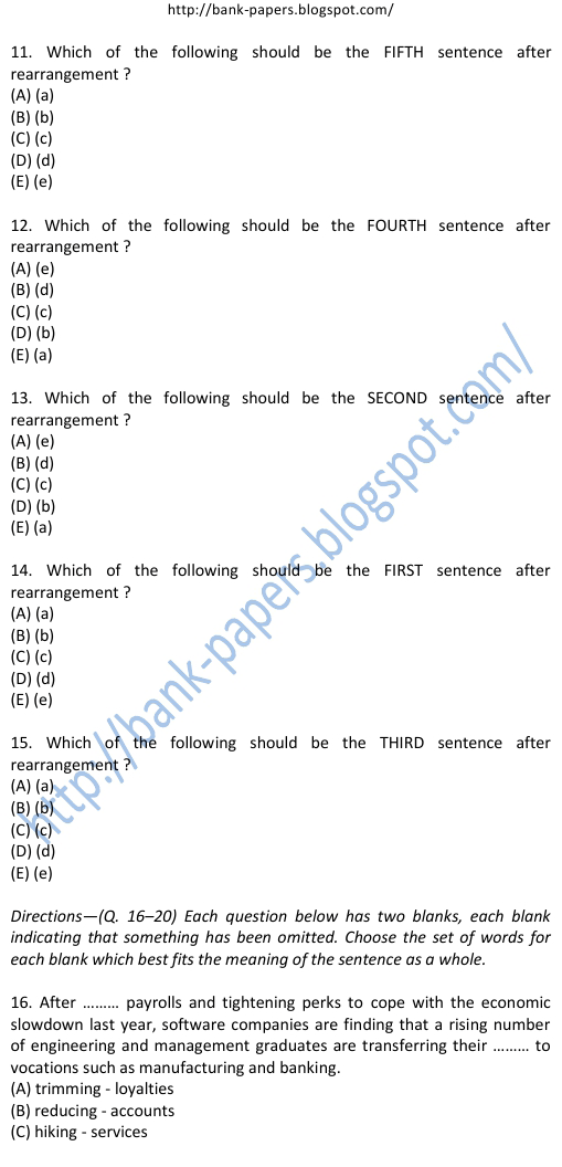 Chaitanya Godavari Grameena Bank Sample Question Papers