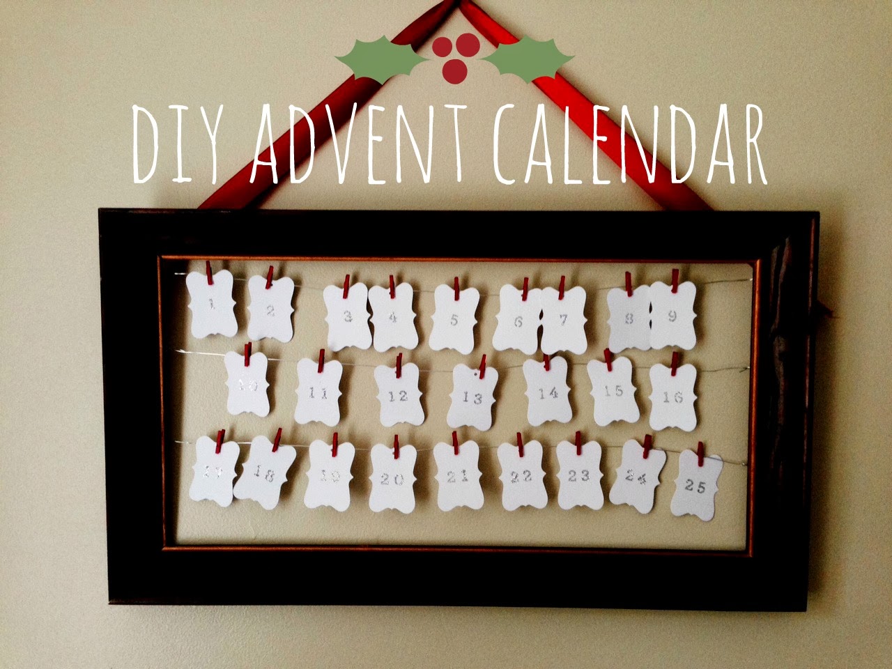 Diy Picture Frame Calendar : Home made modern diy advent calendar Diy Picture Frame Calendar : Home made modern diy advent calendar