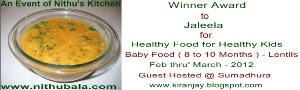 Winner of Healthy Baby Food Lentils (8 to 10 Months)