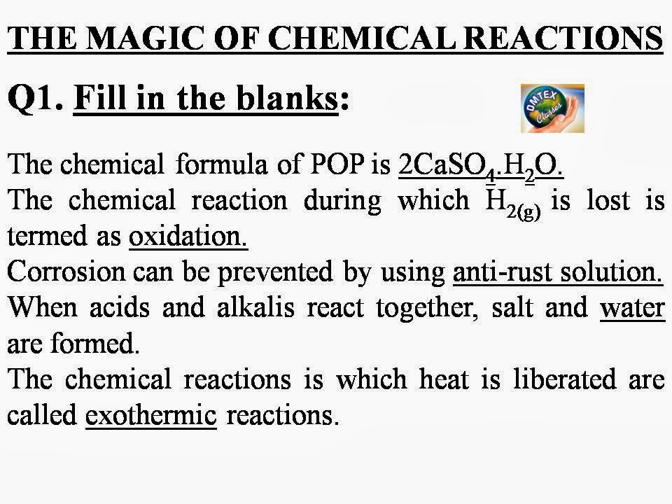 OMTEX CLASSES THE MAGIC OF CHEMICAL REACTIONS