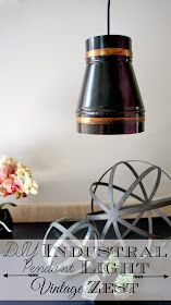 DIY Industrial Pendant Light with LED Power! on Diane's Vintage Zest! #LEDSavings #CollectiveBias #shop