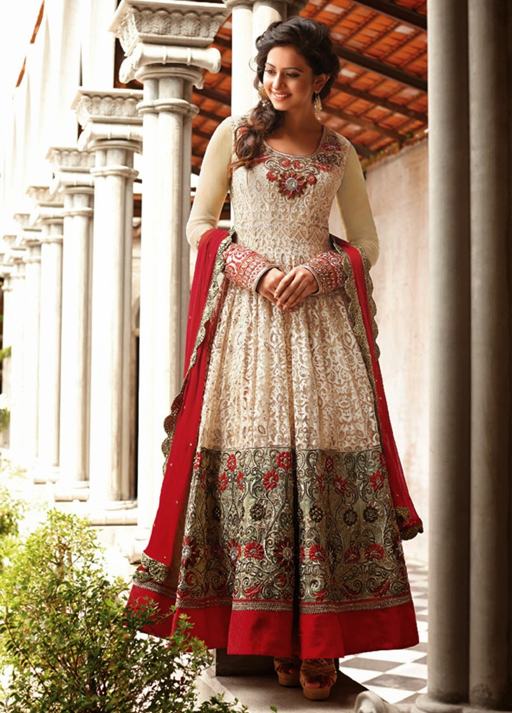 Fashion style Anarkali embroidery suits collection for girls Fashion style Anarkali embroidery suits collection for woman