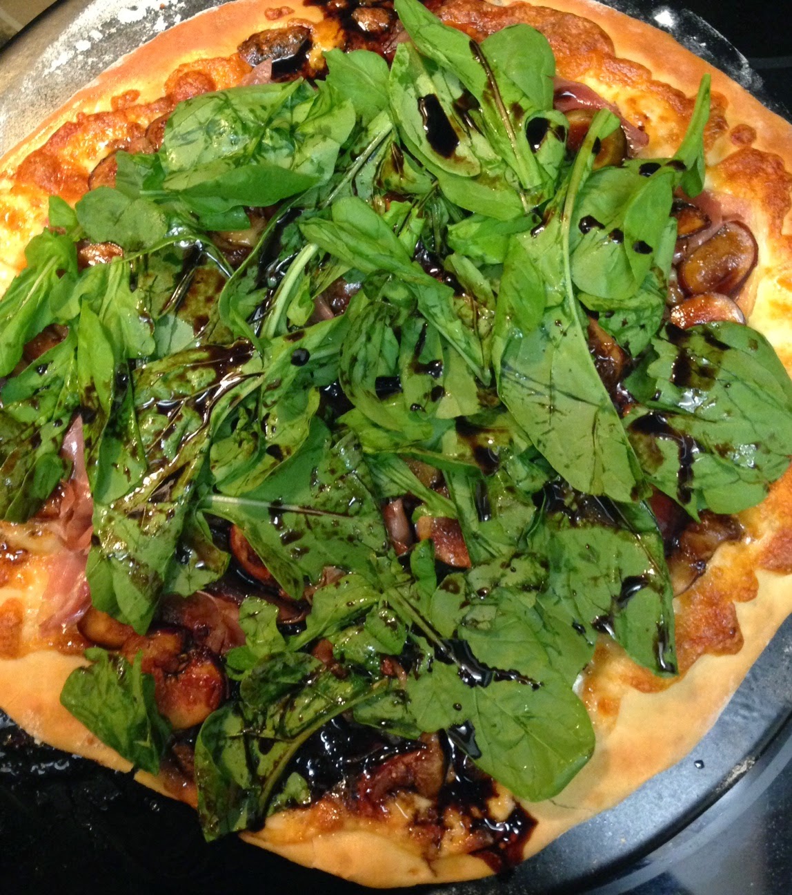 Pickin the Mitten Balsamic Fig Prosciutto Pizza