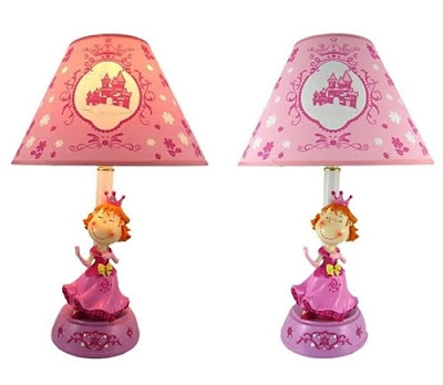 Pretty Pink Princess Table Lamp With Castle Shade