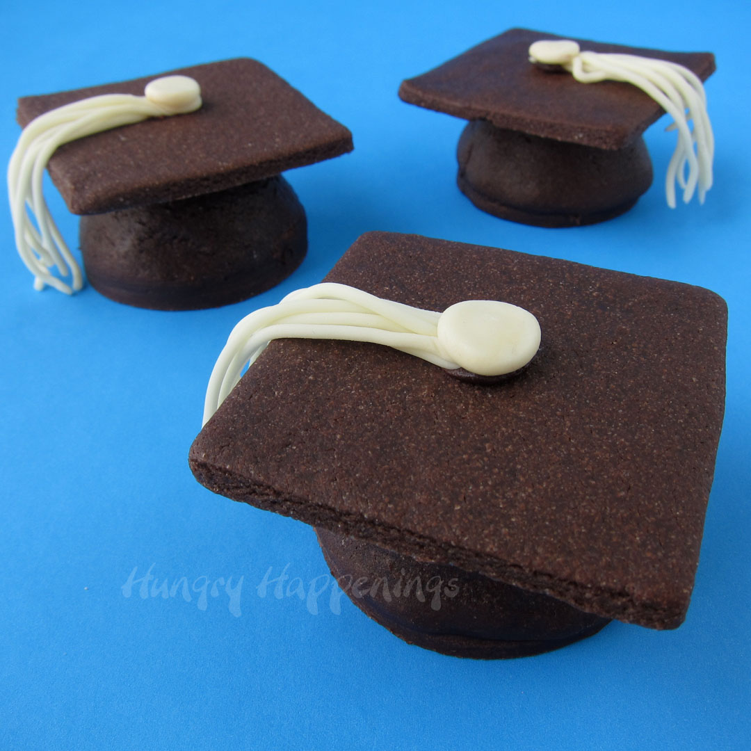 Candy Filled Chocolate Graduation Cap Cookies Hungry Happenings