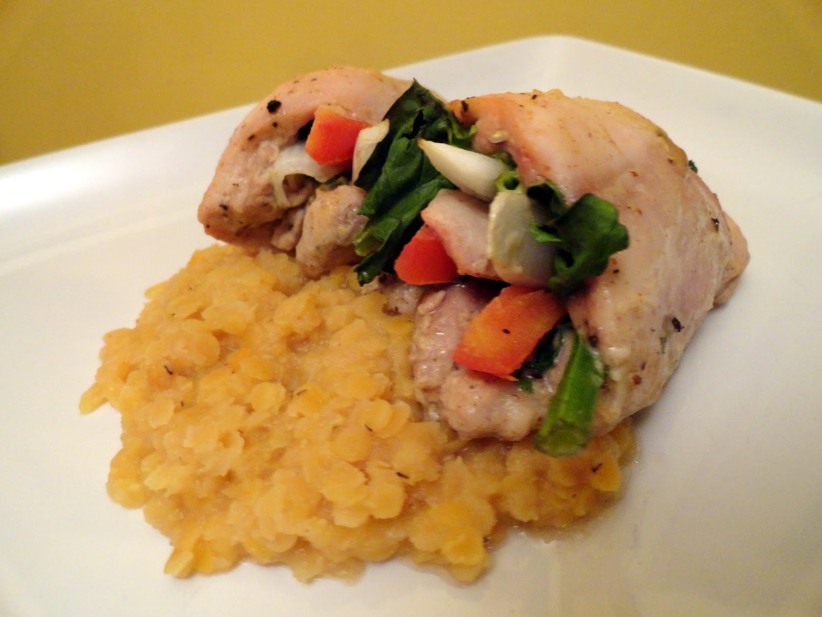 A Couple in the Kitchen Skinny Stuffed Tarragon Lemon Mustard Chicken