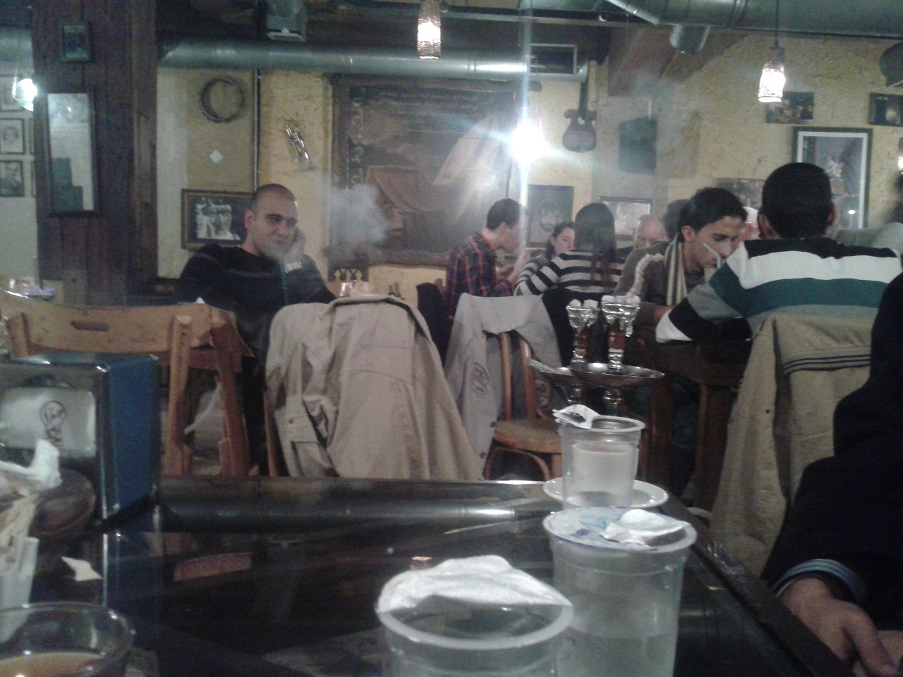 Stories from Syria 11.23.12 Dinner Hookah Bar, downtown Amman