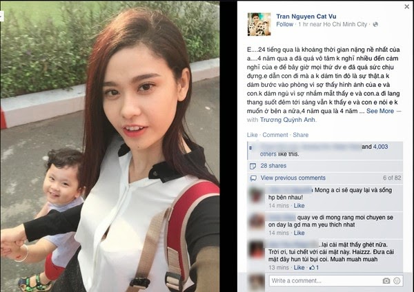 tim van nài vợ con khi trương quỳnh anh dắt con khỏi nhà trương quỳnh anh dẫn con rời bỏ nhà tim viết tâm sự van nài vợ và con quay về