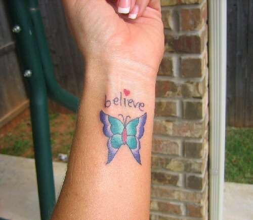 Wonderfull Butterfly Tattoos on Wrist