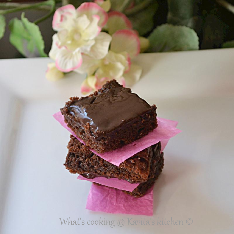 What's cooking Kavita's kitchen? Eggless Coffee liqueur brownies