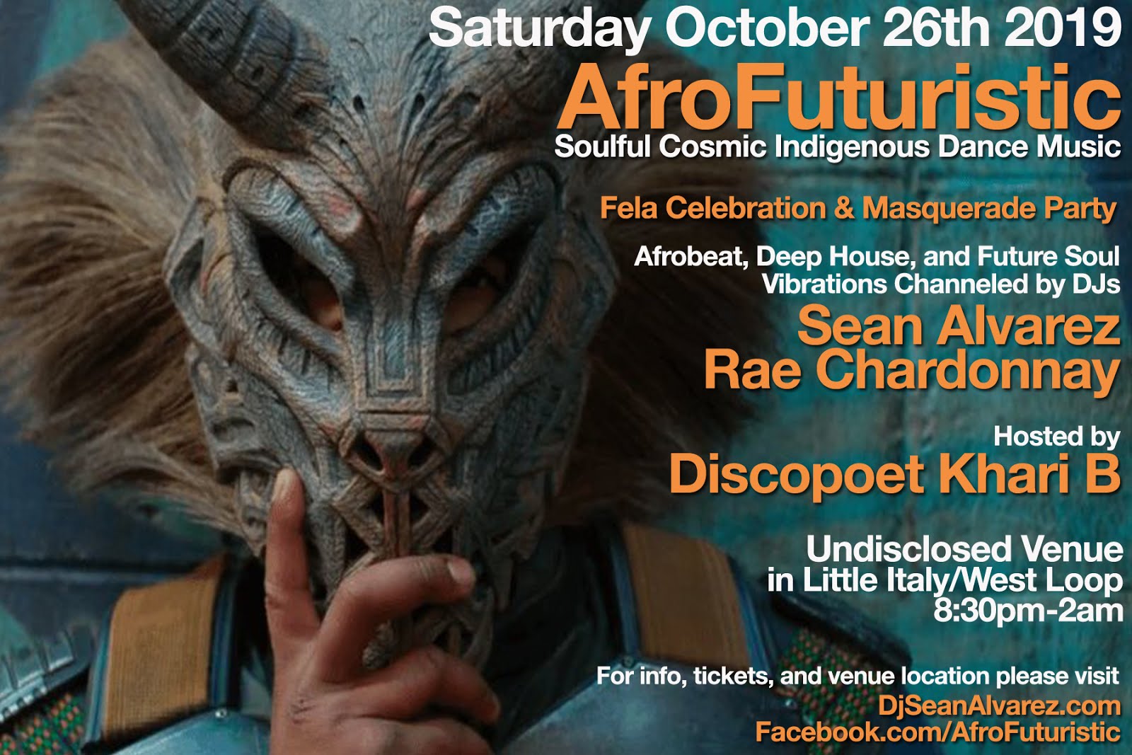 Sat 10/26: AfroFuturistic Fela Celebration & Masquerade Party