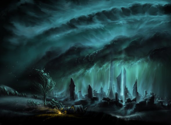As surreais e fantásticas ilustrações com grandes paisagens de Alex Rommel Alex Rommel aerroscape deviantart ilustrações paisagens fantasia surreal ficção científica sonhos
