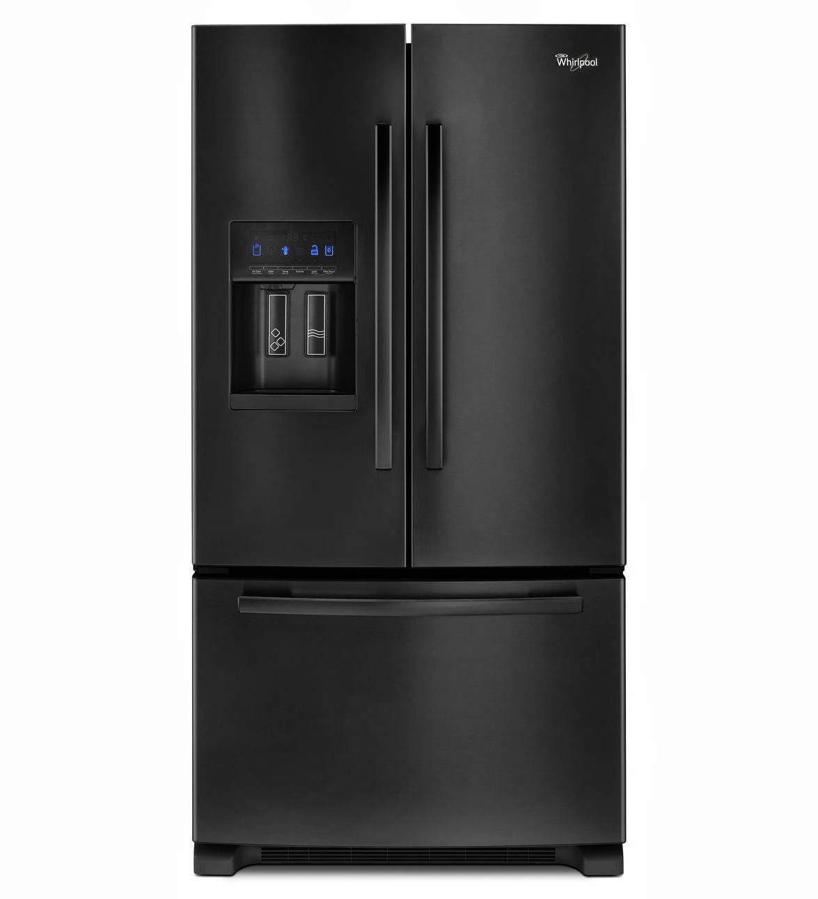 Textured Black French Door Refrigerator at US Appliance