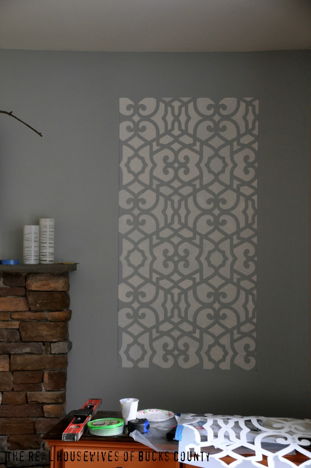 Stenciled Wall Panels {Royal Design Studio} East Coast Creative