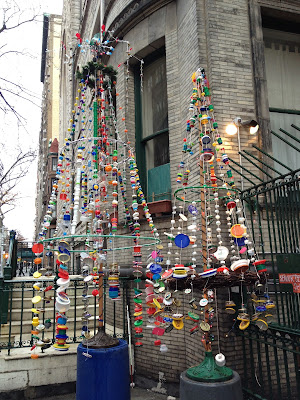 Recycled Christmas Tree on Upper West Side