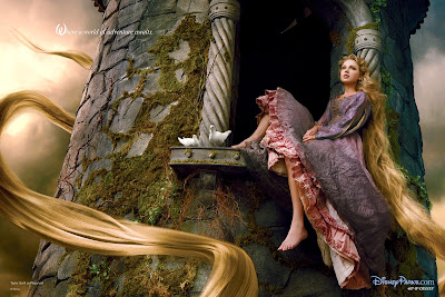 Taylor Swift as Rapunzel from Tangled, taken by Annie Leibovitz