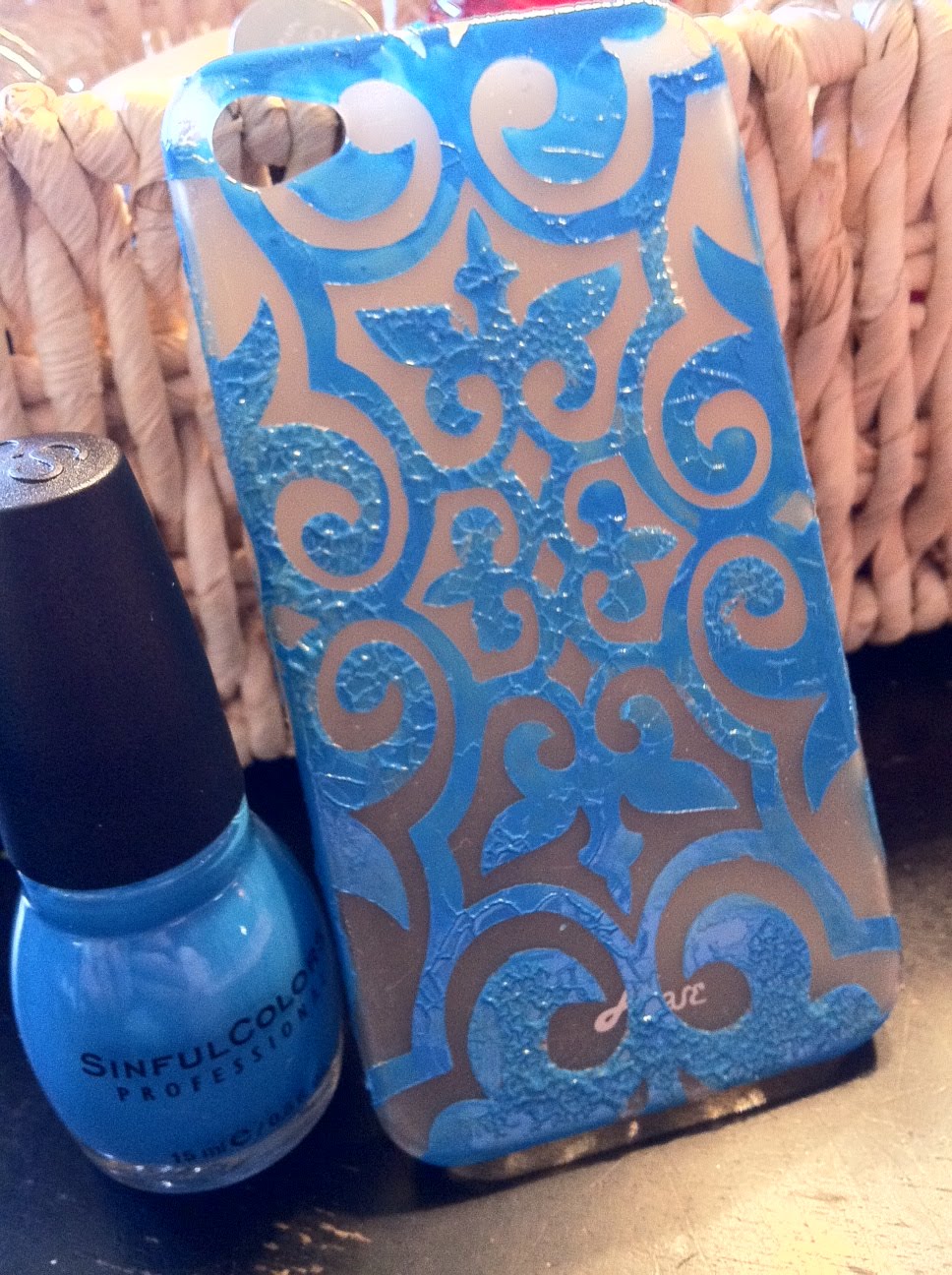 Ghetto Mamma Decorates Nail Polish Painted Cell Phone Case