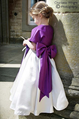 Flowergirl dress photoshoot for Village Brides the Long Compton bridal shop, Warwickshire
