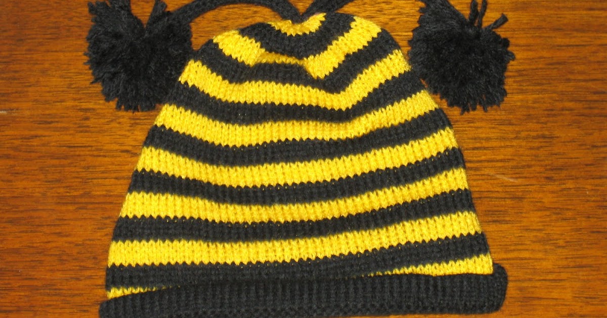 Marzipanknits: Free Machine Knit Pattern for a Baby Bee Hat