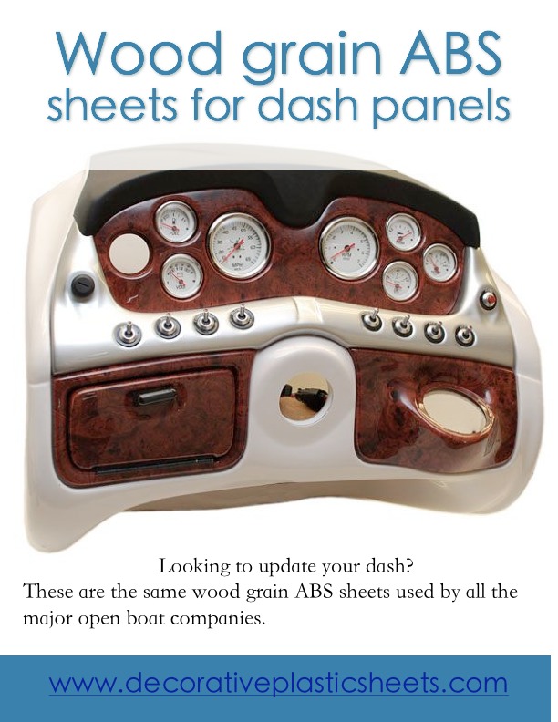 ABS decorative sheets to replace your boat dash Are you looking for