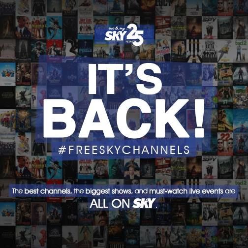 SKY’s Free SKY Channels Promo is Back! FREE SKY CHANNELS Promo