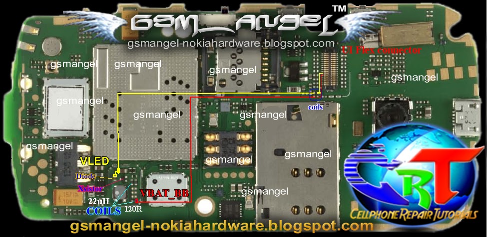 all gsm solution nokia c2 06 lcd display backlight led nokia c2 01 lcd light solution without ic